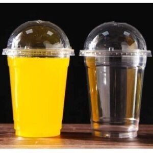 SHAKES/COFFEE GLASS 350 ML WITH LID [Pack of 50 Pcs]